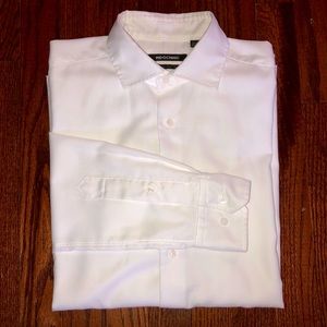 Men’s Slim Fit White Dress Shirt
